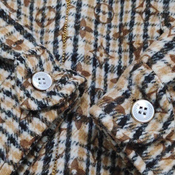 Louis Vuitton Embroidered Check Brown Jacket - Picture 2 of 12
